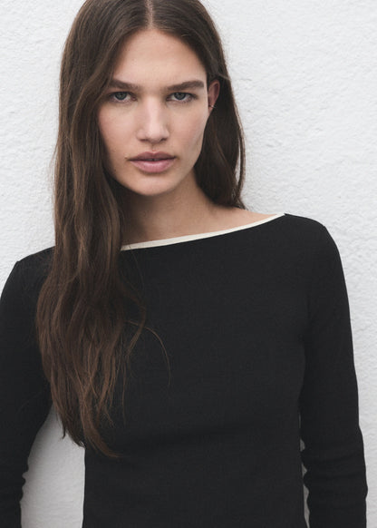 Cotton T Shirt With Buttoned Cuffs