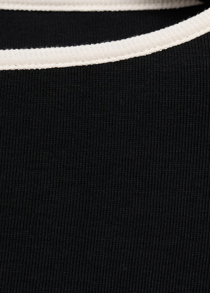 Cotton T Shirt With Buttoned Cuffs