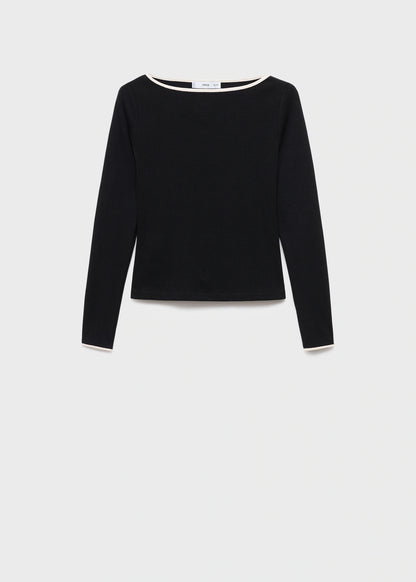 Cotton T Shirt With Buttoned Cuffs