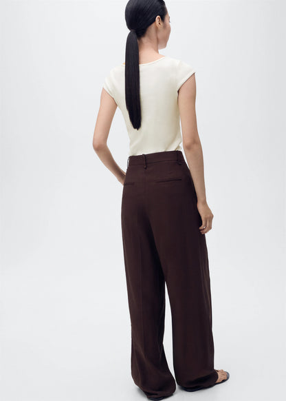 Cotton T Shirt With Low Neckline