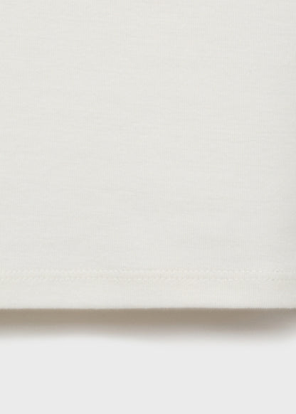 Cotton T Shirt With Low Neckline