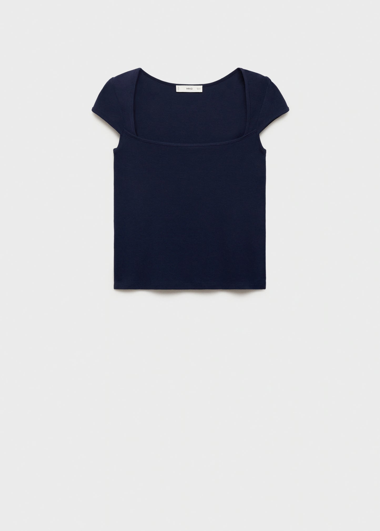 Cotton T Shirt With Low Neckline
