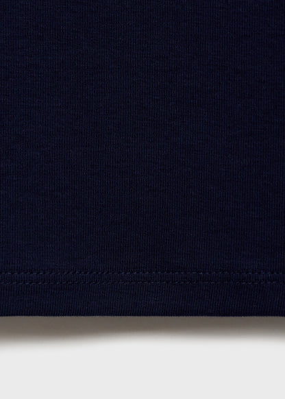 Cotton T Shirt With Low Neckline