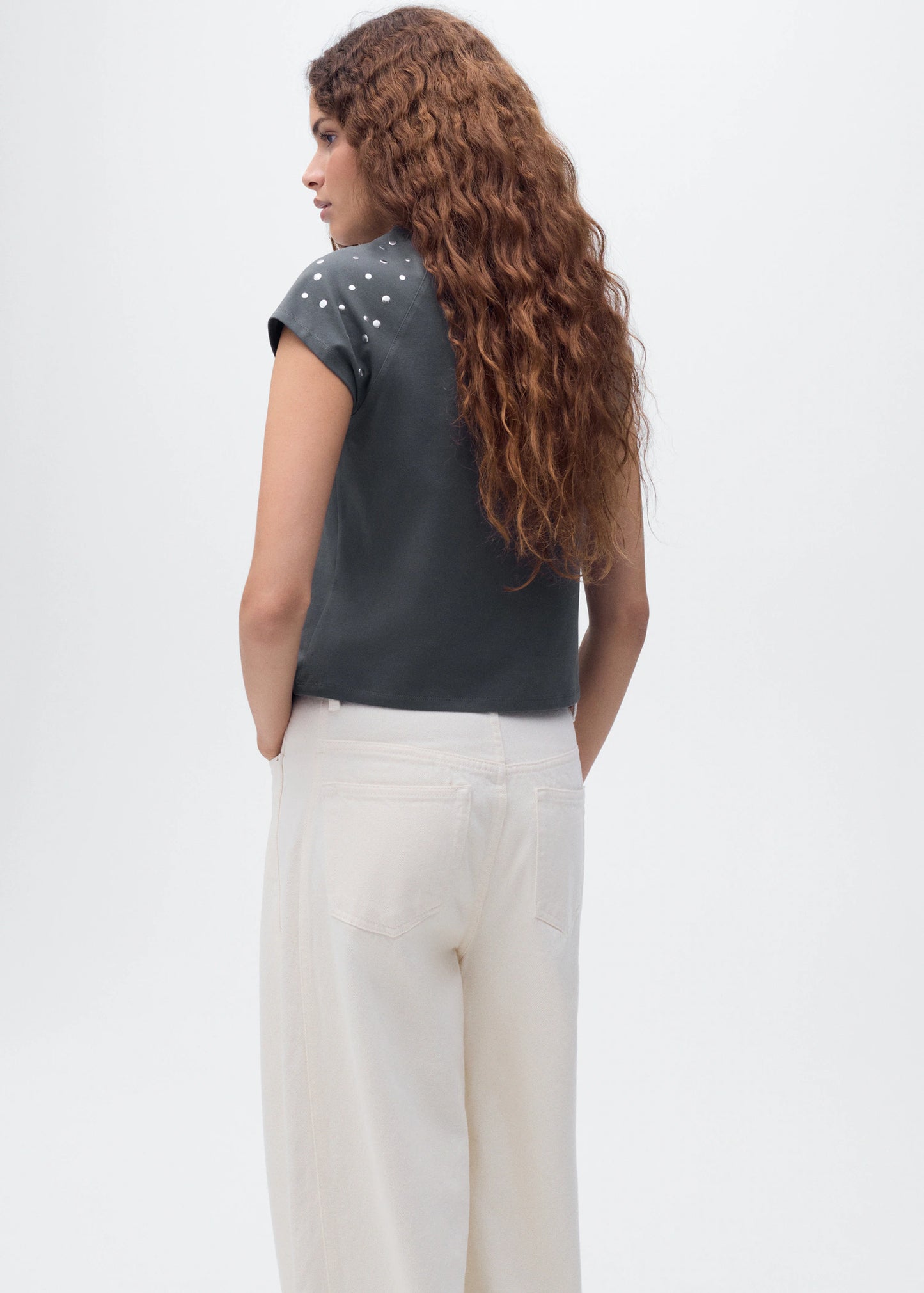 Cotton T Shirt With Studs