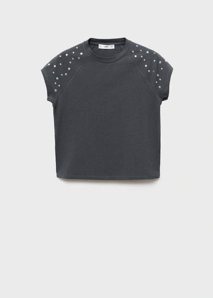 Cotton T Shirt With Studs