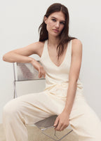 Cotton V Neck Tank Top