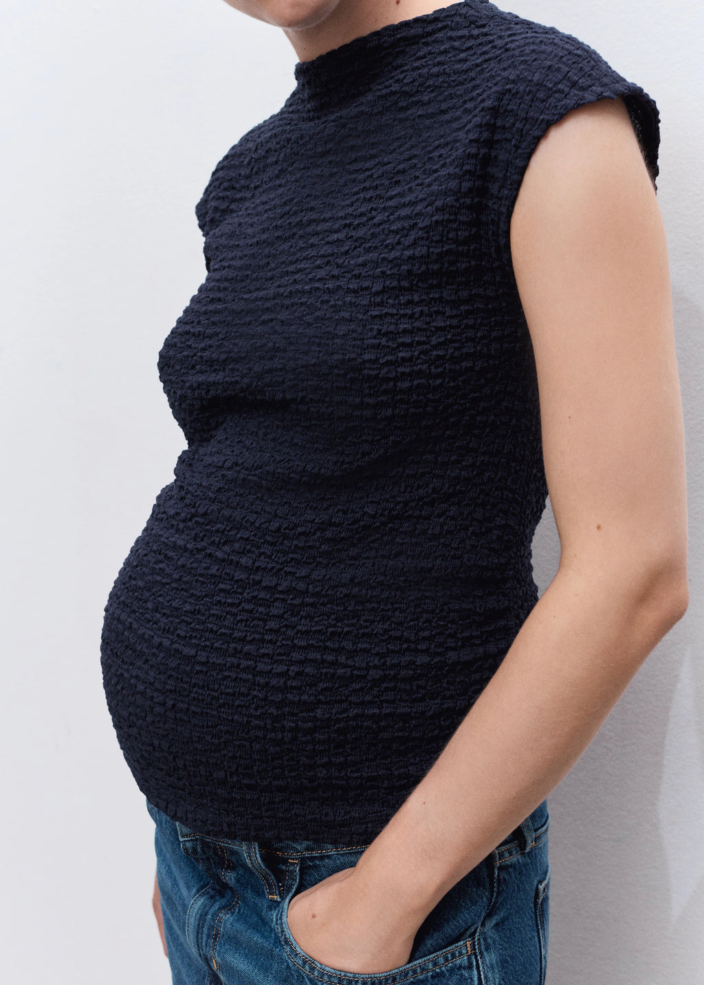 Cr¨ºpe Cotton Maternity Top