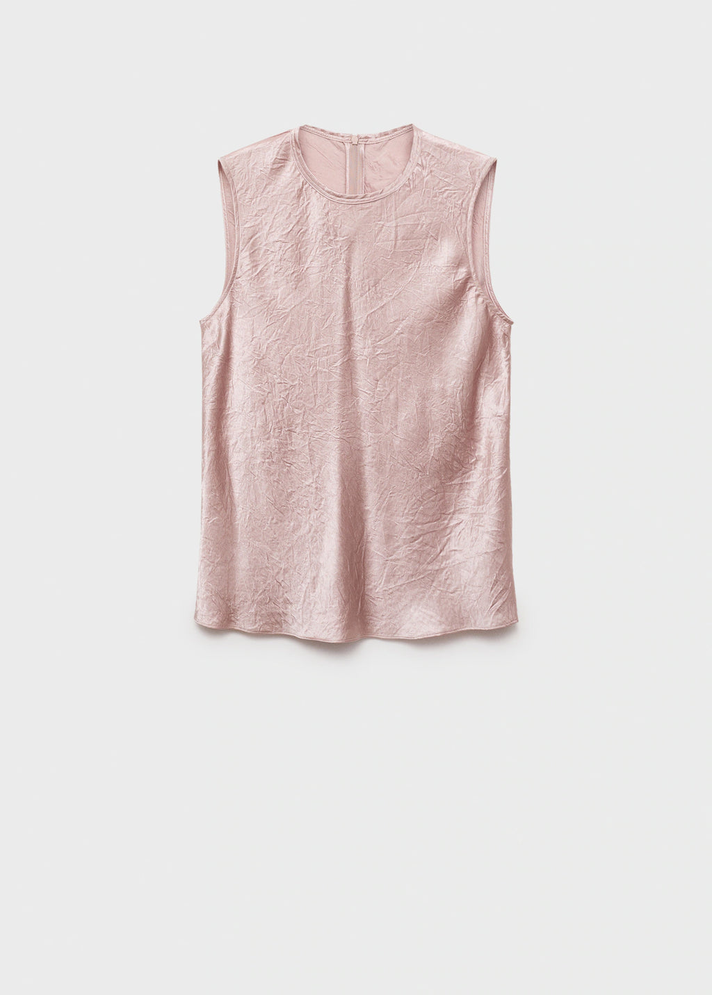 Crinkled Effect Satin Blouse