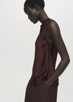 Crinkled Effect Satin Blouse