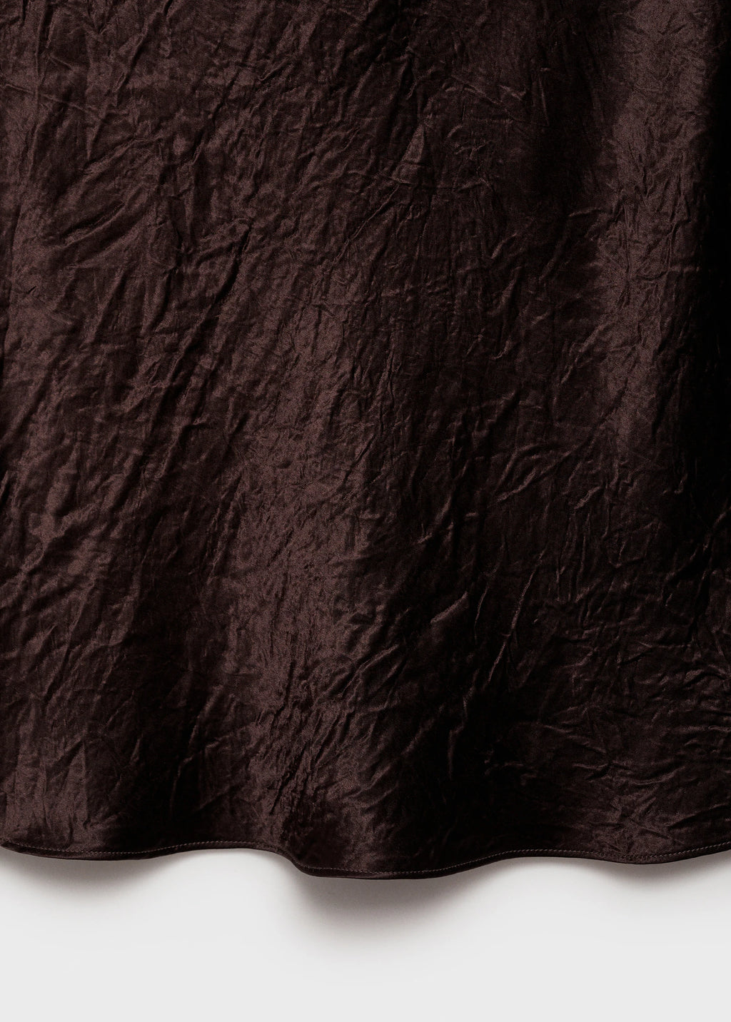 Crinkled Effect Satin Blouse