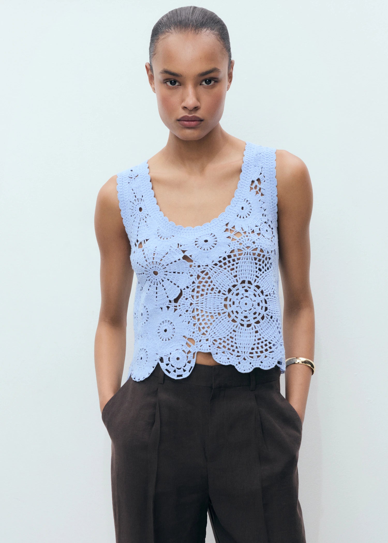 Crochet Top With Flowers