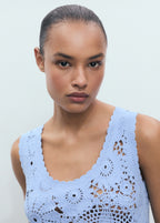 Crochet Top With Flowers