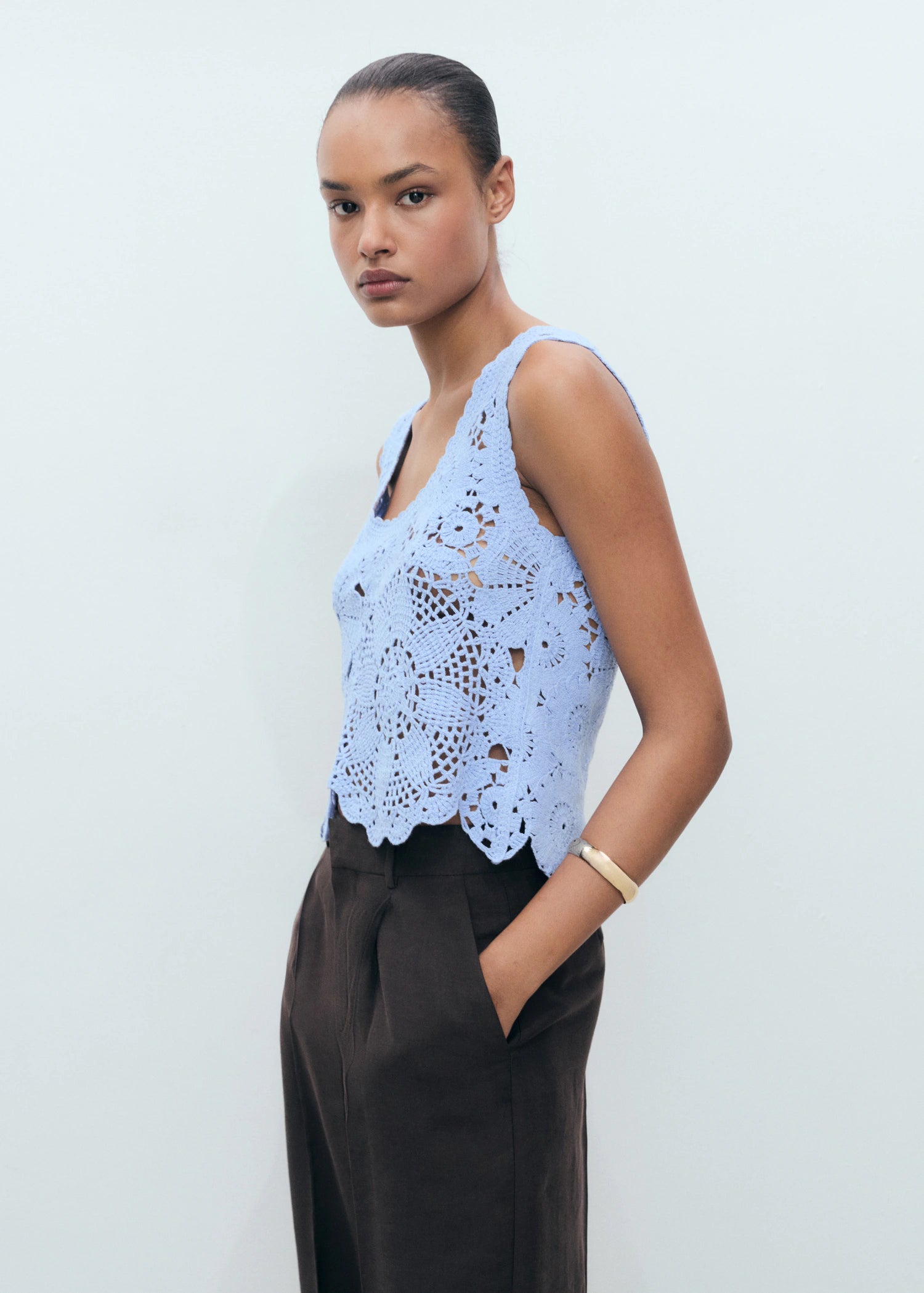 Crochet Top With Flowers