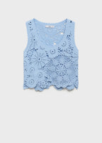 Crochet Top With Flowers