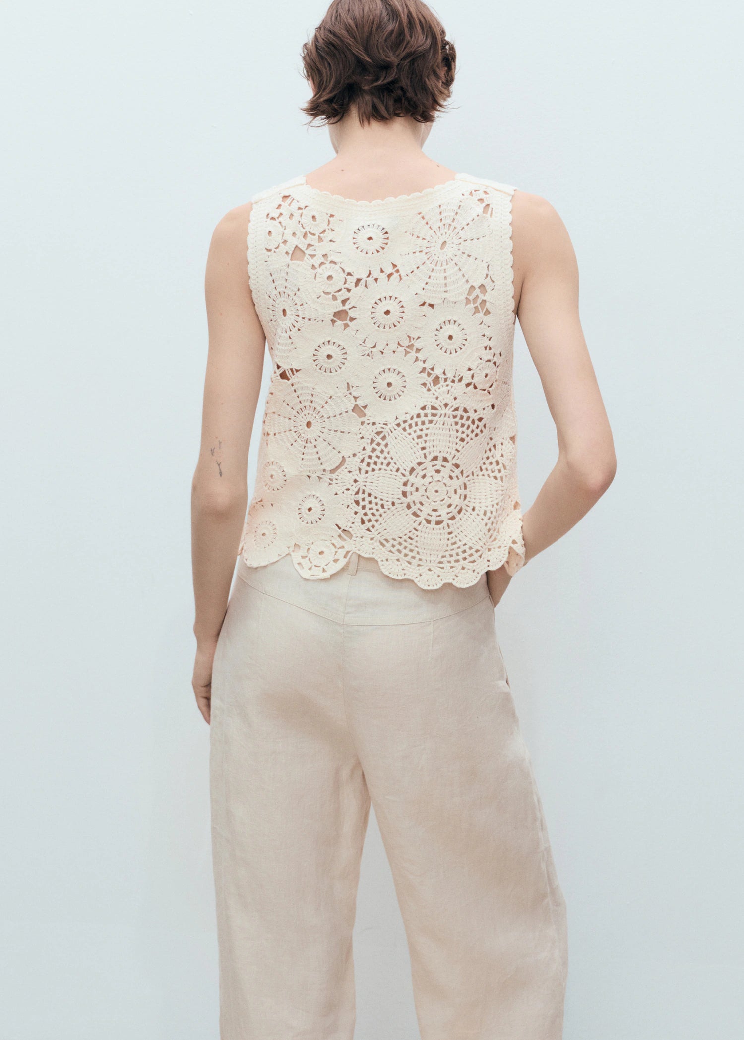 Crochet Top With Flowers