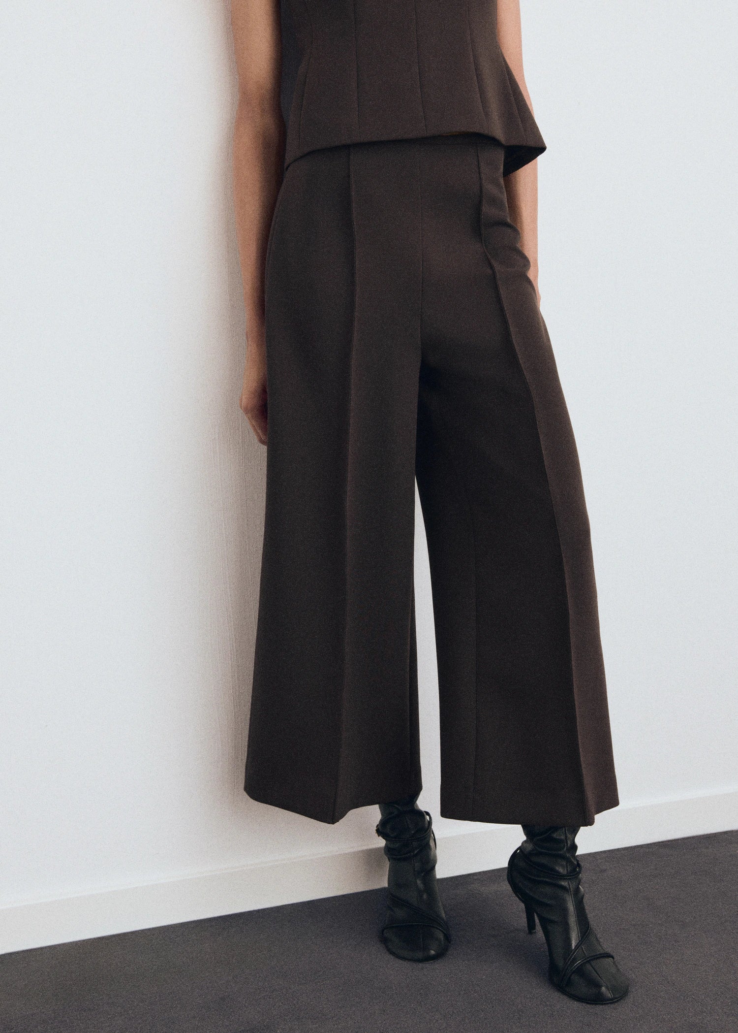 Cropped Culotte Trousers