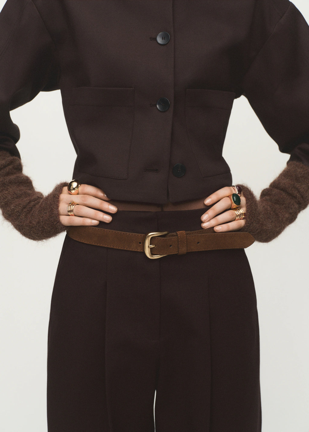 Cropped Jacket With Pockets