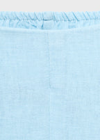 Cropped Linen Blend Trousers