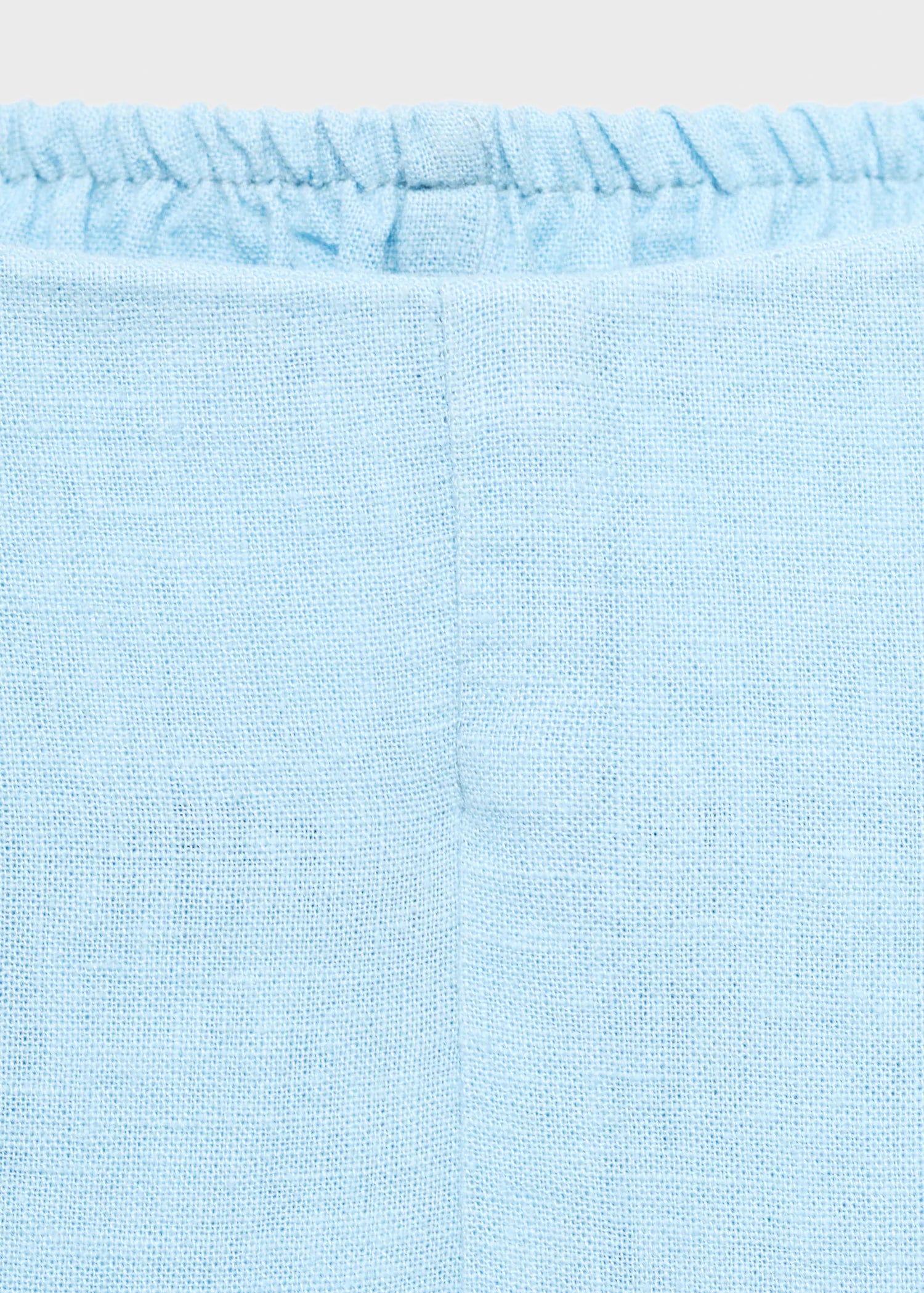 Cropped Linen Blend Trousers