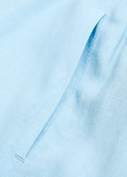 Cropped Linen Blend Trousers