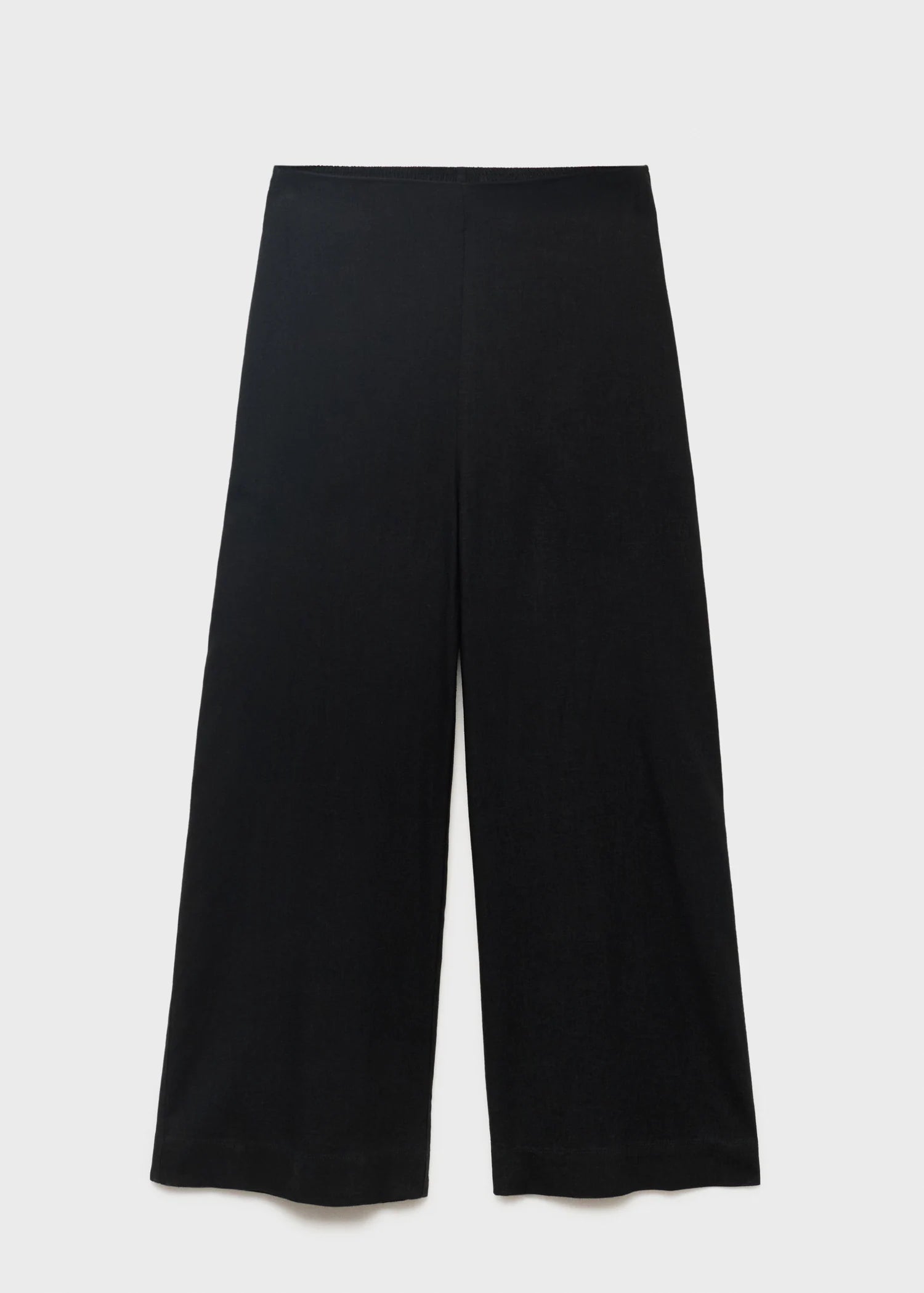 Cropped Linen Blend Trousers
