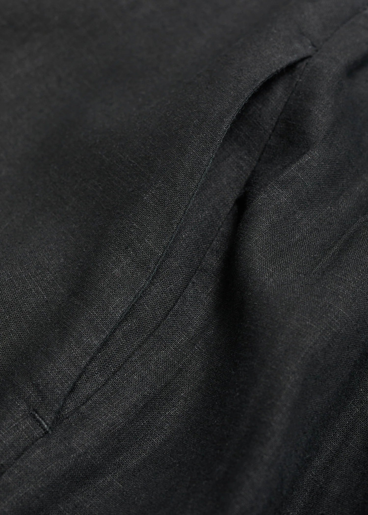 Cropped Linen Blend Trousers