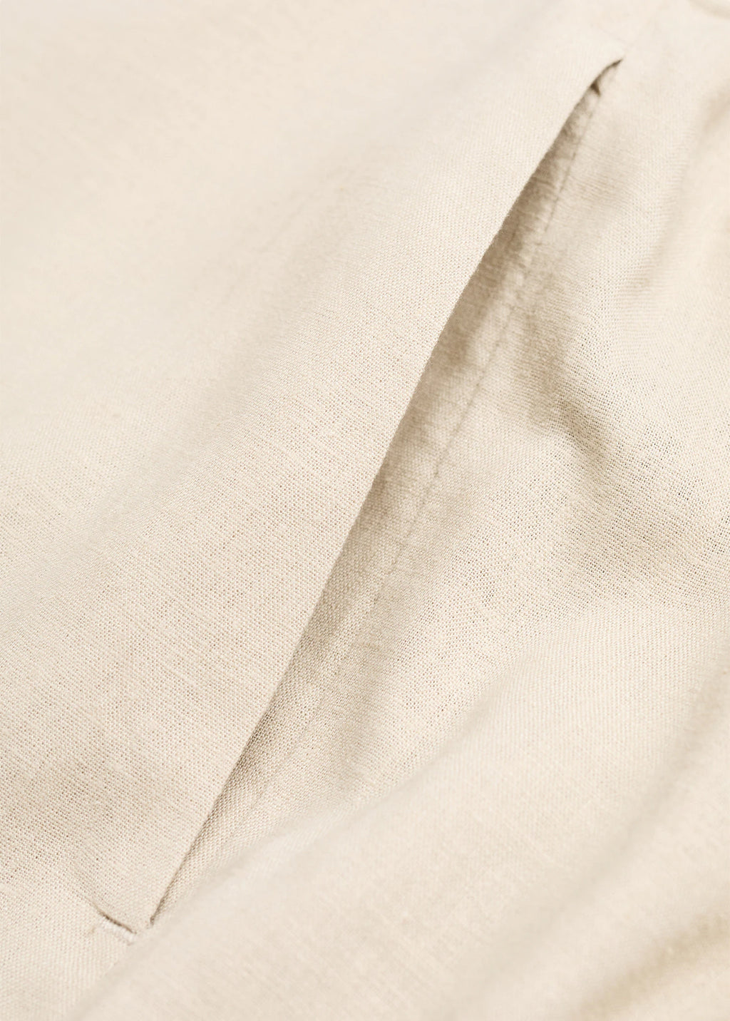 Cropped Linen Blend Trousers