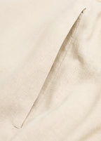 Cropped Linen Blend Trousers