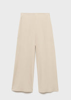 Cropped Linen Blend Trousers