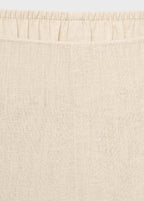 Cropped Linen Blend Trousers