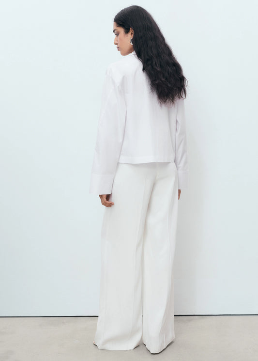 Cropped Poplin Shirt