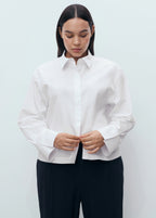 Cropped Poplin Shirt