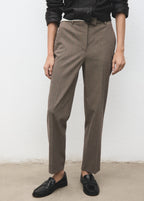 Cropped Tailored Pinstripe Trousers