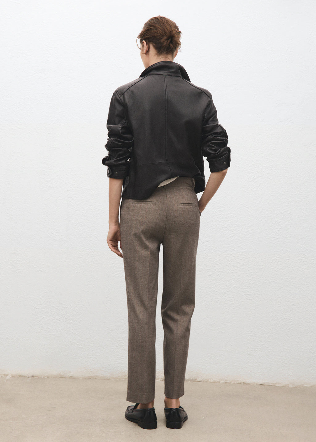 Cropped Tailored Pinstripe Trousers