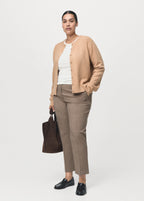 Cropped Tailored Pinstripe Trousers