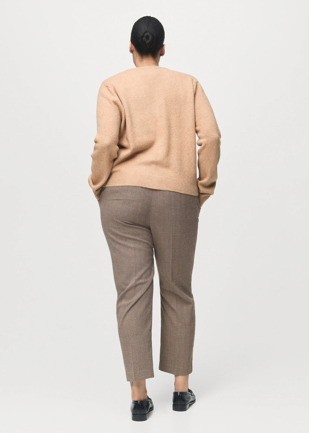 Cropped Tailored Pinstripe Trousers