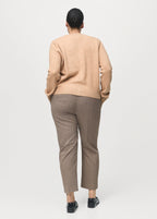 Cropped Tailored Pinstripe Trousers