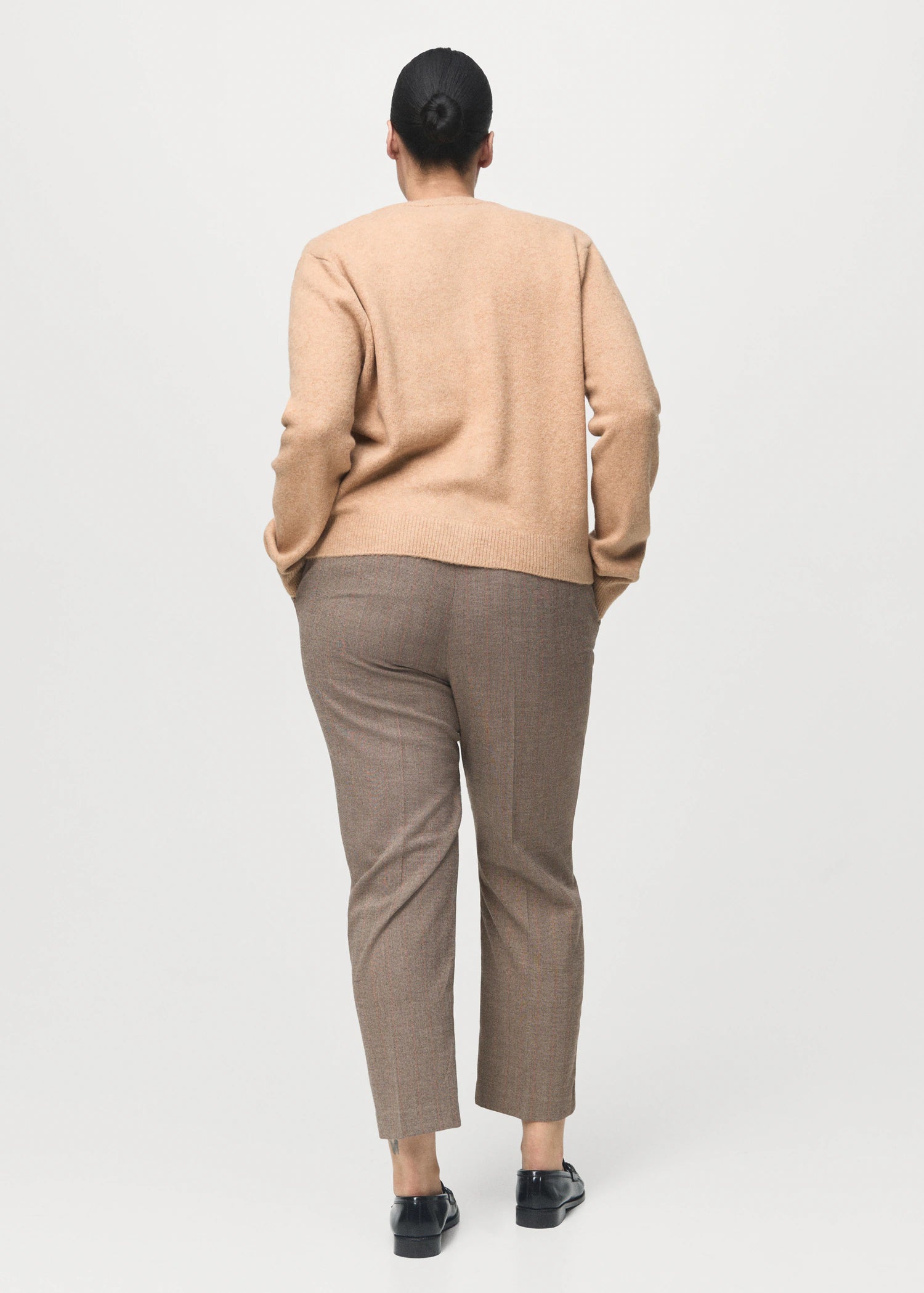 Cropped Tailored Pinstripe Trousers