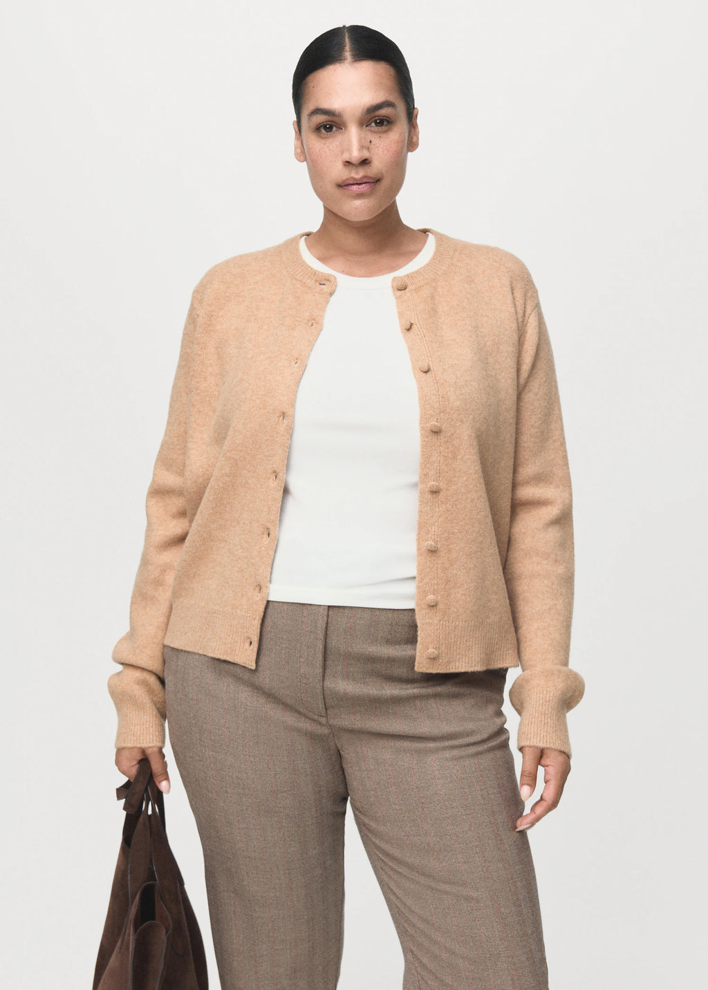 Cropped Tailored Pinstripe Trousers