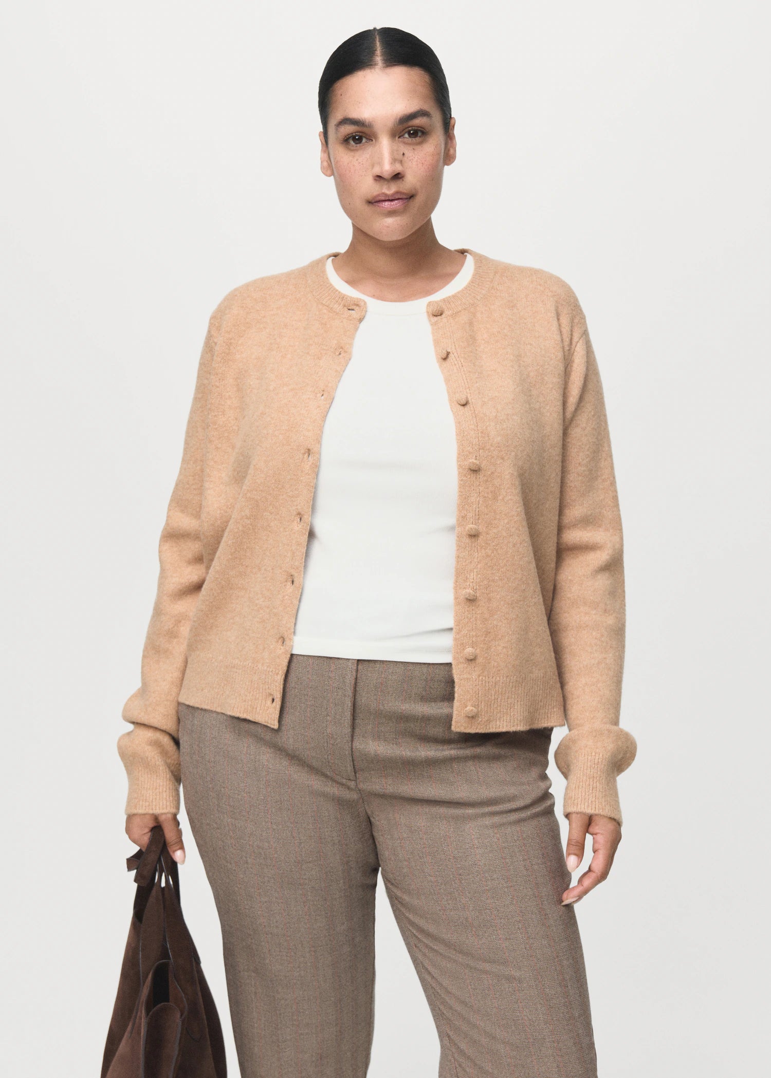 Cropped Tailored Pinstripe Trousers