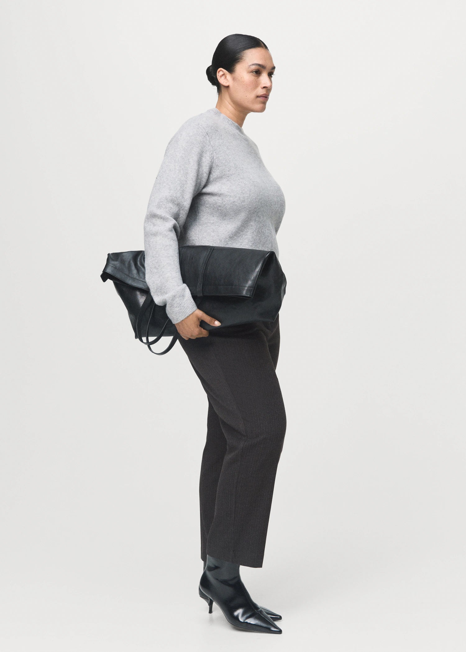 Cropped Tailored Pinstripe Trousers