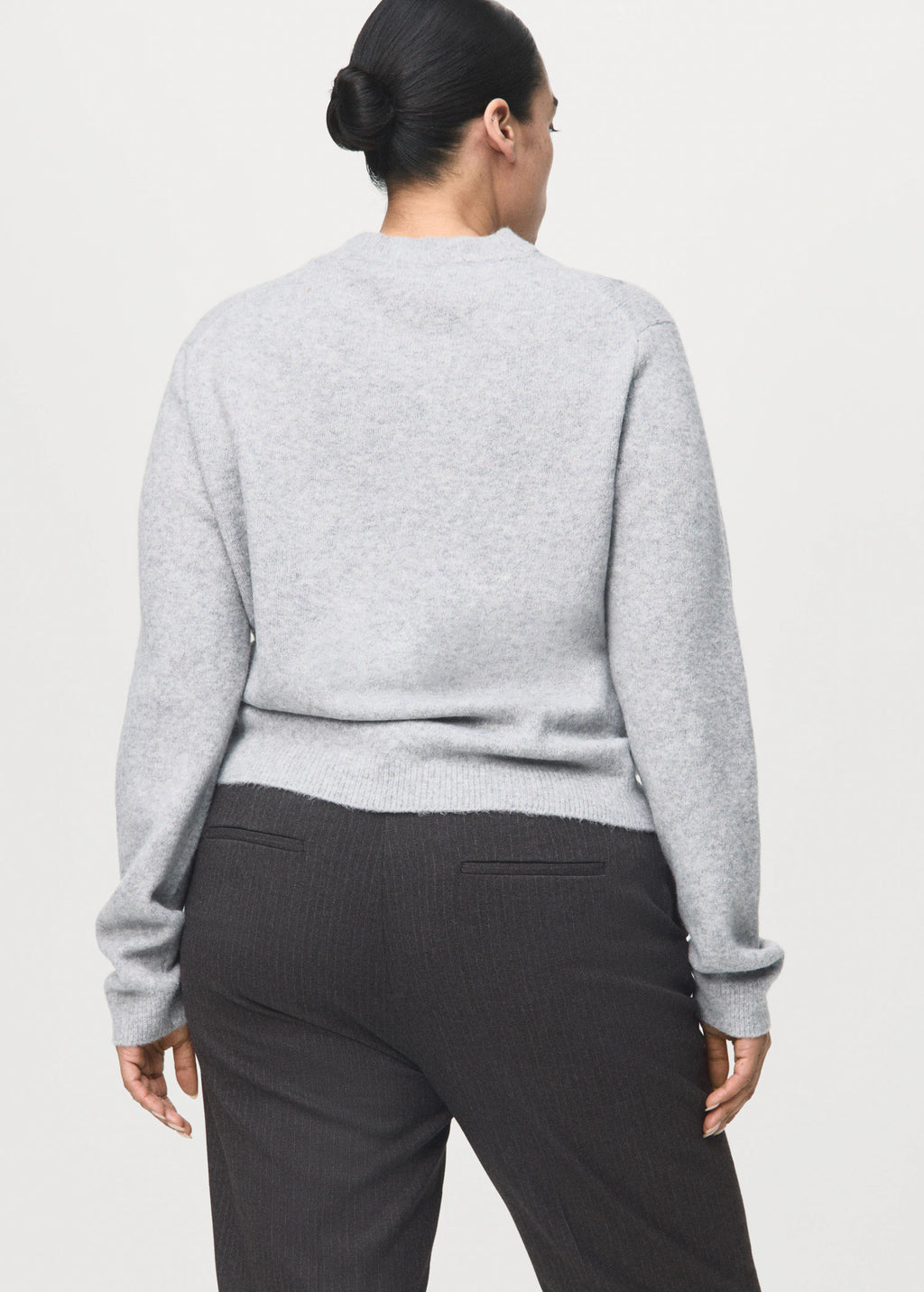 Cropped Tailored Pinstripe Trousers