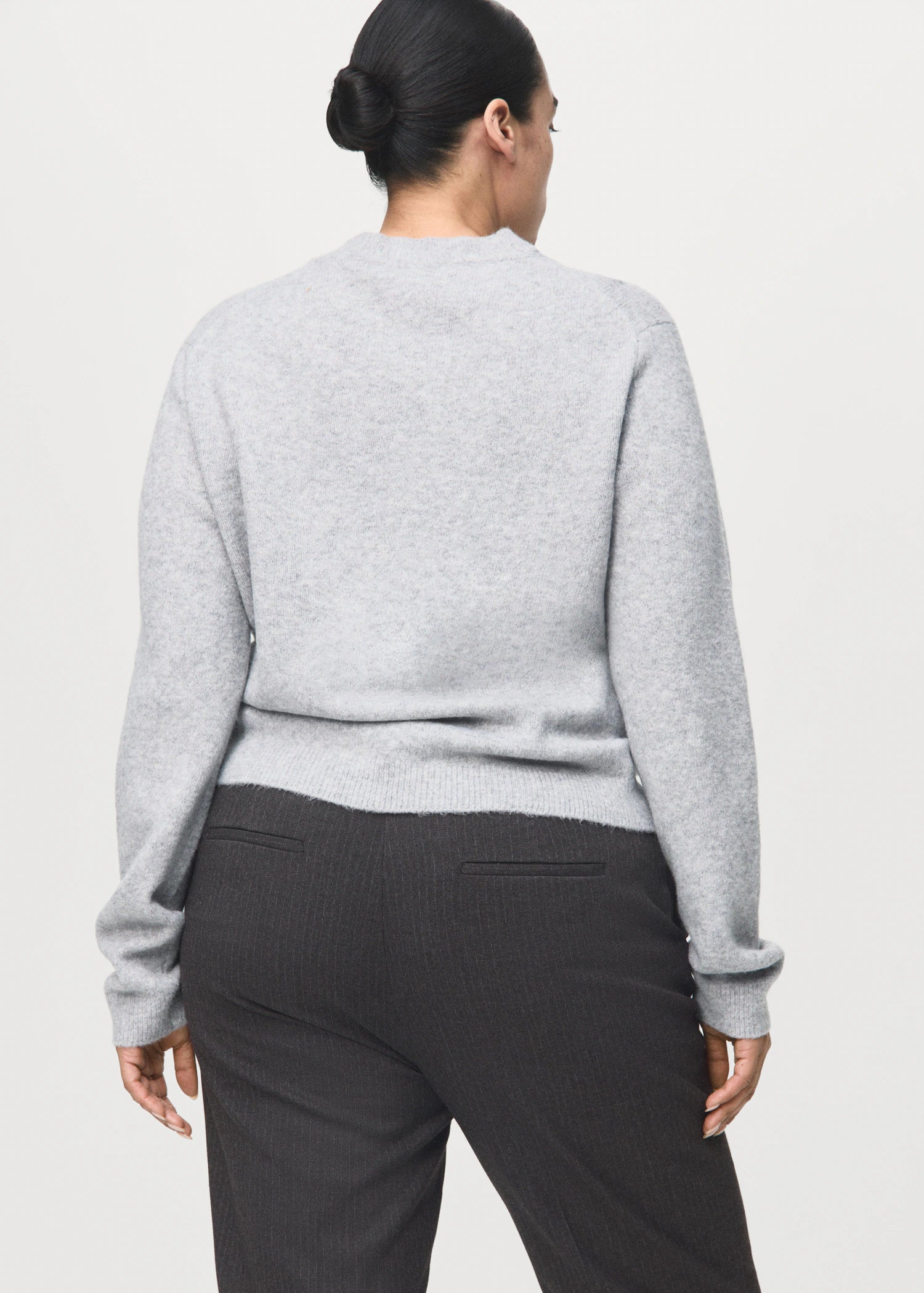 Cropped Tailored Pinstripe Trousers