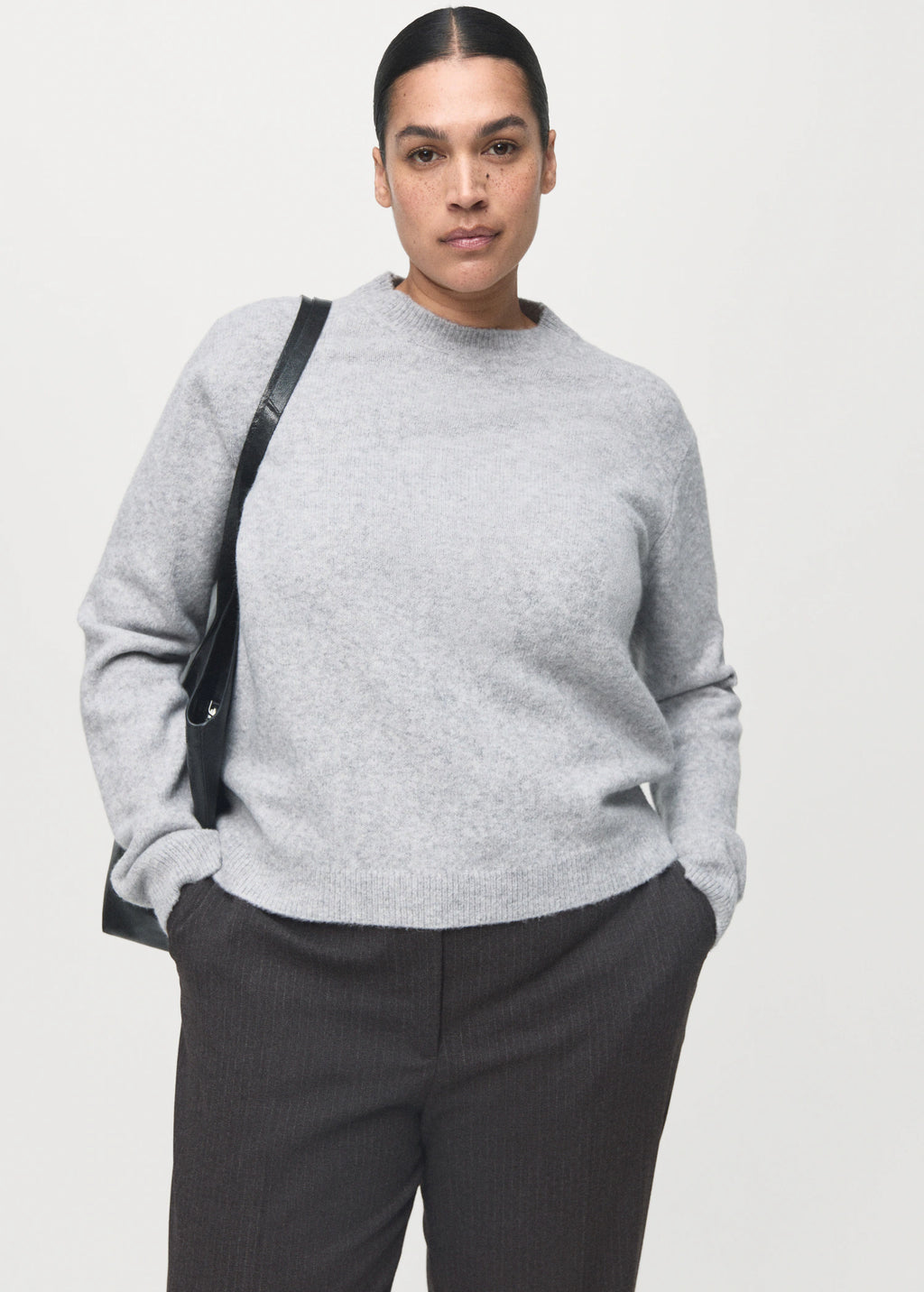 Cropped Tailored Pinstripe Trousers