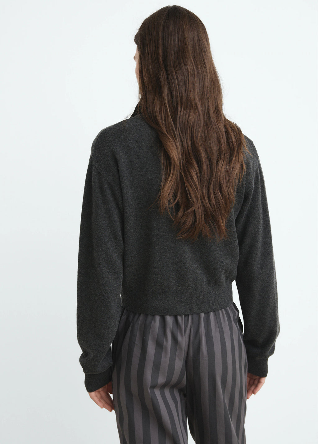 Cropped Wool Cardigan With Buttons