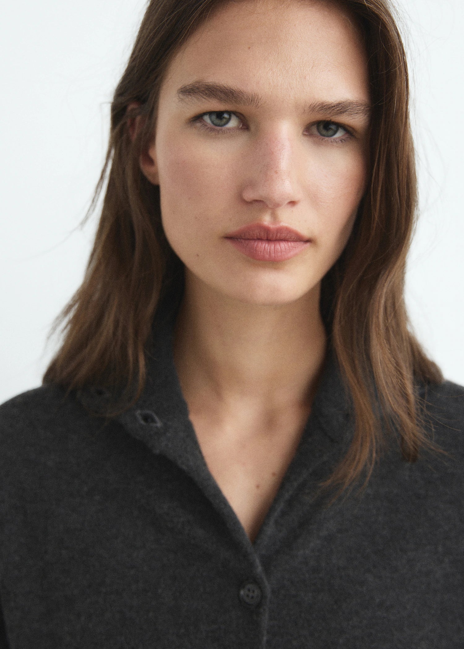 Cropped Wool Cardigan With Buttons