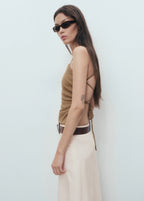 Cross Back Draped Top