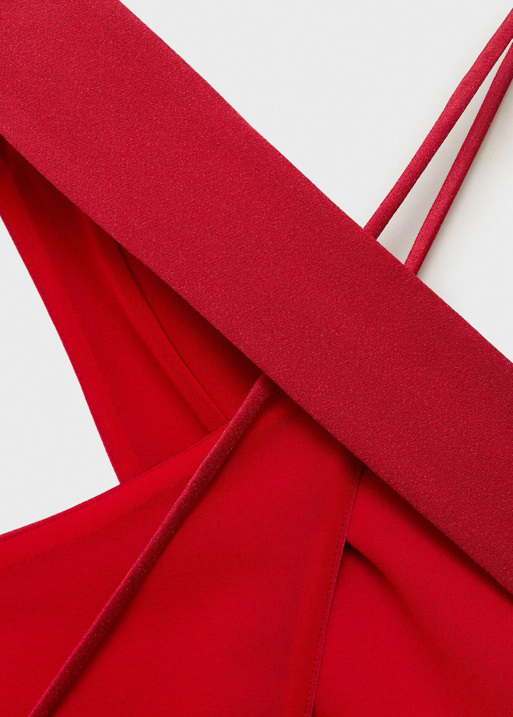 Cross Neckline Slit Dress