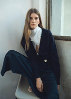 Cross Over Cardigan With Jewel Button