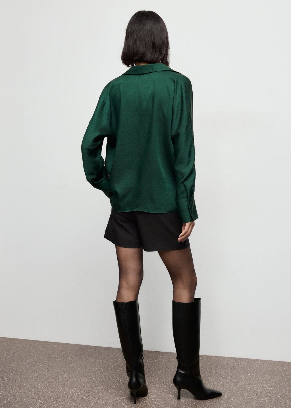 Cross Over Satin Blouse